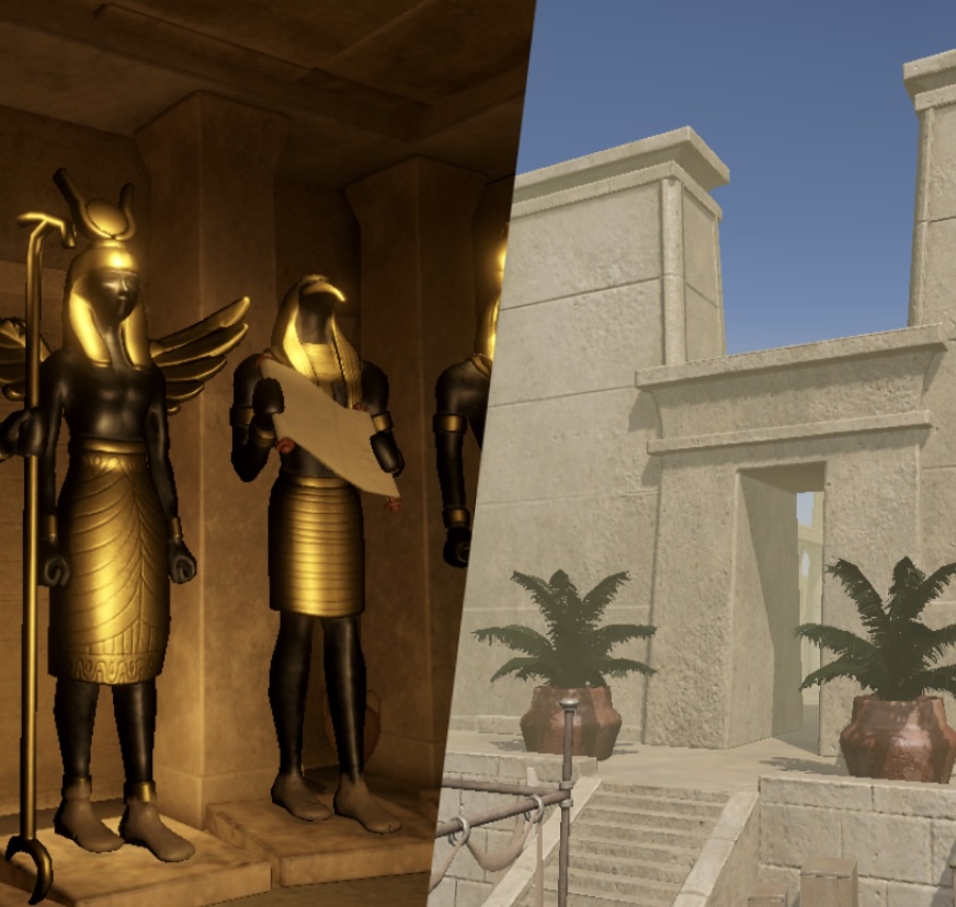 Zlatá socha Anubise z lekce Starověký Egypt ve Viademy